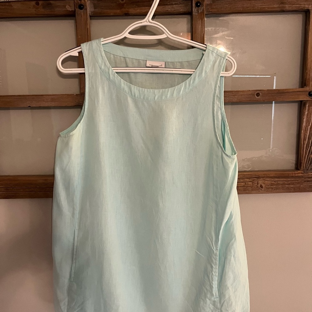 J. Jill Light Blue Sleeveless Tunic